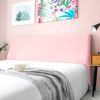 HKM-744211 Curved Leather Bed Head Cover - Polyester & Spandex for Sizes 90-240 cm
