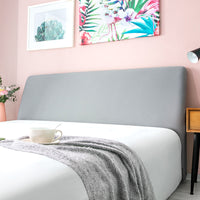 HKM-744211 Curved Leather Bed Head Cover - Polyester & Spandex for Sizes 90-240 cm