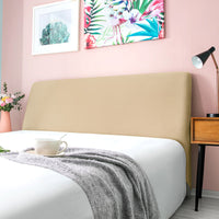 HKM-744211 Curved Leather Bed Head Cover - Polyester & Spandex for Sizes 90-240 cm