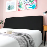 HKM-744211 Curved Leather Bed Head Cover - Polyester & Spandex for Sizes 90-240 cm
