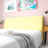 HKM-744211 Curved Leather Bed Head Cover - Polyester & Spandex for Sizes 90-240 cm