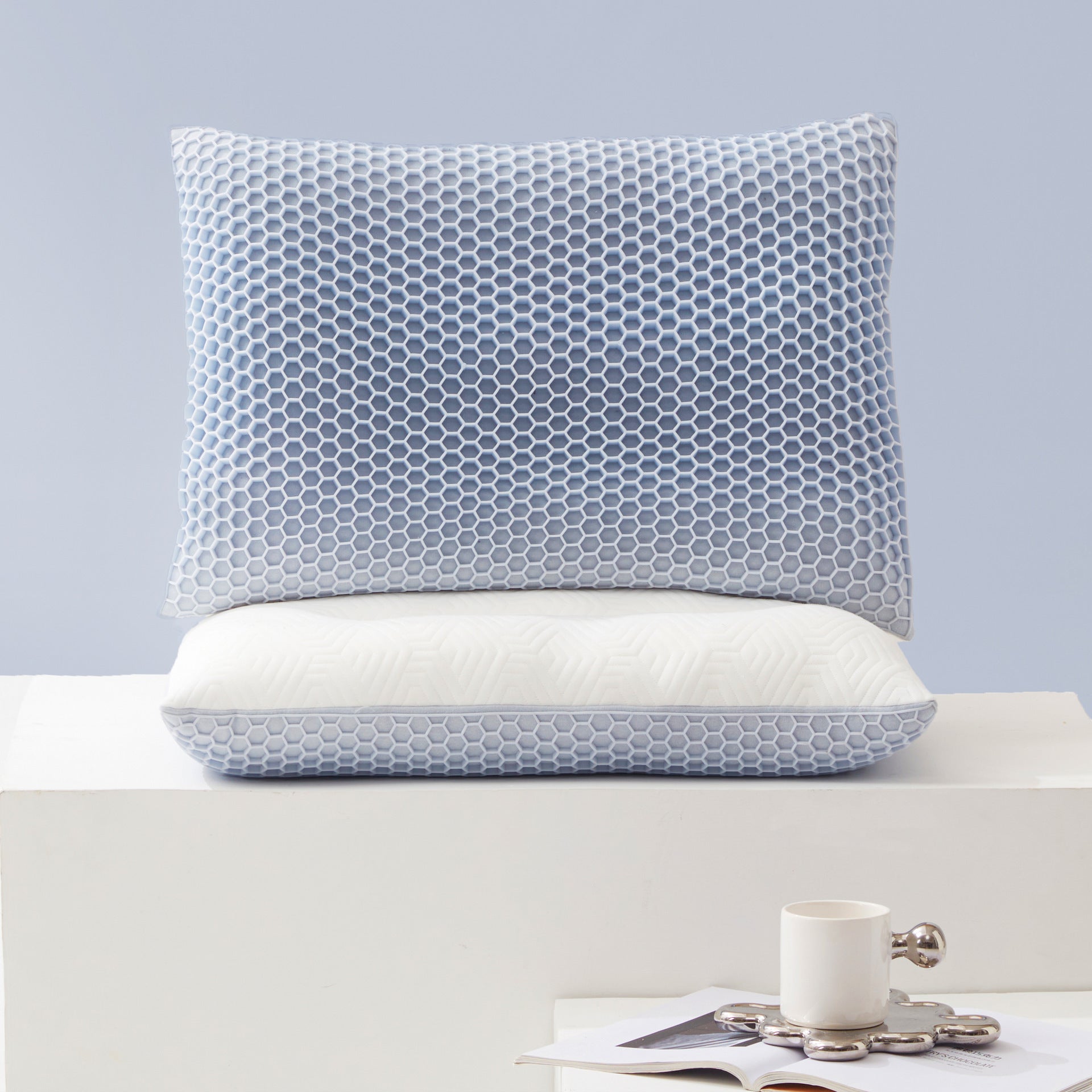 HKM-744211 TPE Pectin Silk Feather Pillow - Comfortable Polyester Filling, 40x65cm, Available in Multiple Colors