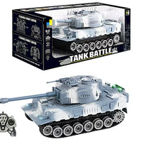 HKM-744403 Remote Control Tank Vehicle with Lighting and Music - 2.4G Nine Channel Dual Control for Kids