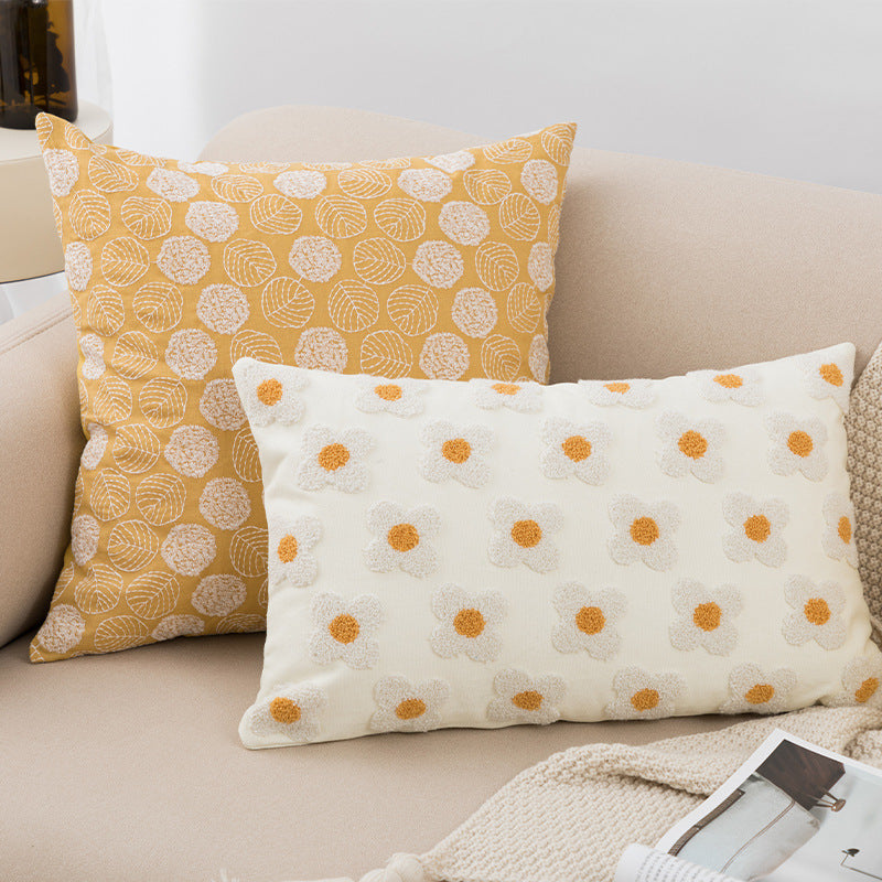 HKM-744531 Embroidered Nordic Style Pillowcase for Modern Home Decor and Sofa Accents
