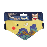 HKM-744659 Adjustable Polyester Triangular Pet Scarf with Colorful Patterns for All Seasons