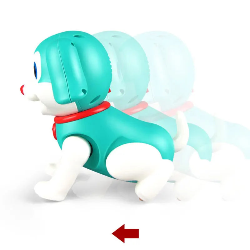 HKM-744659 Electric Interactive Robot Puppy Toy for Kids - Sound Control Walking Dog Simulation Model