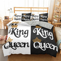 HKM-744723 Three-Piece Digital Printed Duvet Cover Set with Pillowcases in Various Sizes