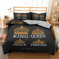 HKM-744723 Three-Piece Digital Printed Duvet Cover Set with Pillowcases in Various Sizes