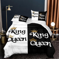 HKM-744723 Three-Piece Digital Printed Duvet Cover Set with Pillowcases in Various Sizes