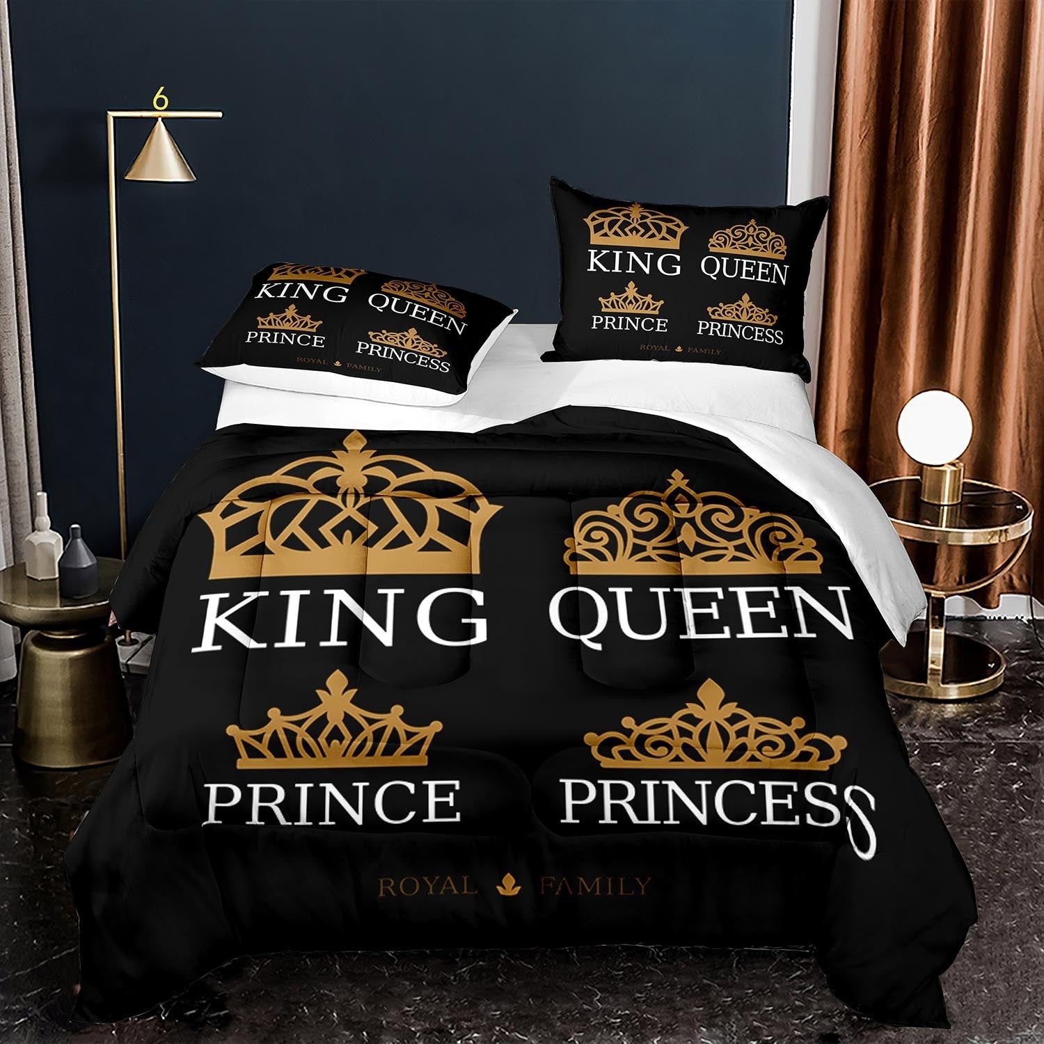 HKM-744723 Three-Piece Digital Printed Duvet Cover Set with Pillowcases in Various Sizes
