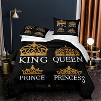 HKM-744723 Three-Piece Digital Printed Duvet Cover Set with Pillowcases in Various Sizes