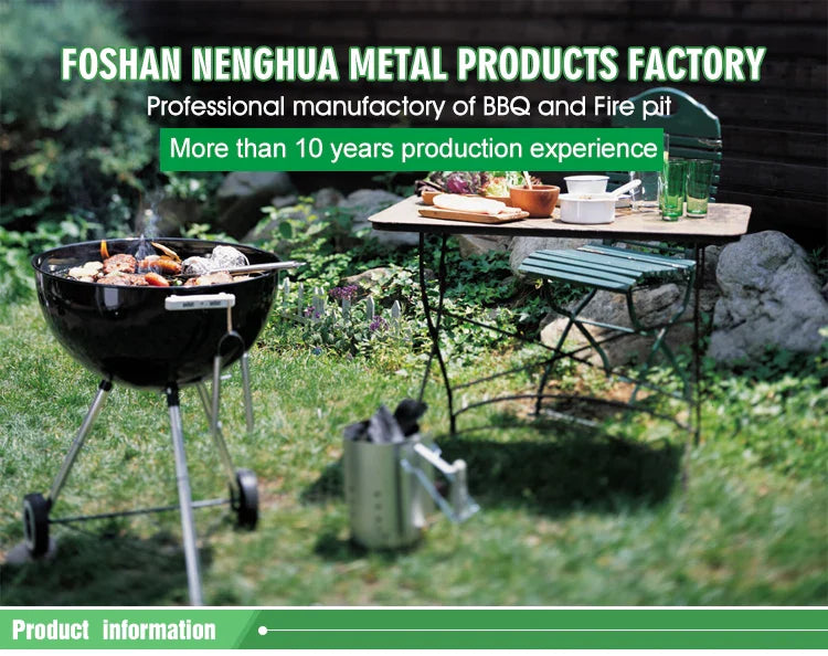 KTX-744915 Trolley Outdoor Charcoal Smoker Barrel BBQ Grill, Steel Construction, 95.5x63x105cm