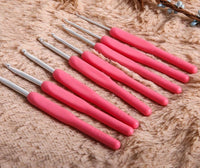 HKM-745235 Knitting Tools Set with 8 Comfort Handle Crochet Needles in Various Sizes