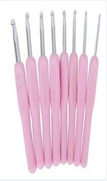HKM-745235 Knitting Tools Set with 8 Comfort Handle Crochet Needles in Various Sizes