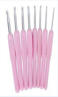 HKM-745235 Knitting Tools Set with 8 Comfort Handle Crochet Needles in Various Sizes