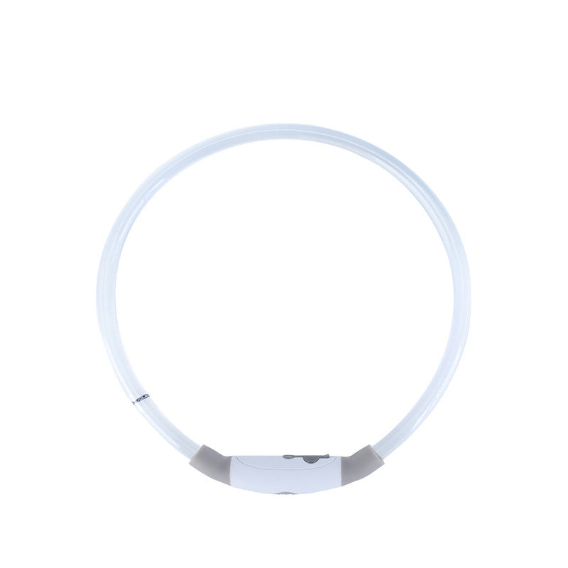 HKM-745235 USB Rechargeable LED Dog Collar with 3 Flash Modes for Night Safety and Visibility