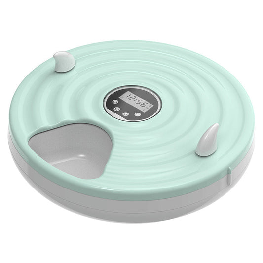 HKM-745427 Timed Cat Food Dispenser with Quantitative Feeding and Drinking Fountain Options