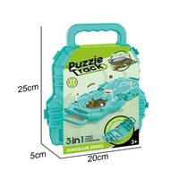 HKM-745811 Clockwork Car DIY Puzzle Track Toy Set for Kids Ages 2-7, Educational Assembly Game