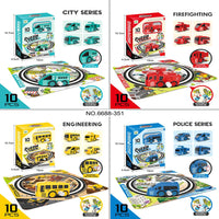 HKM-745811 Clockwork Car DIY Puzzle Track Toy Set for Kids Ages 2-7, Educational Assembly Game