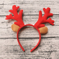 HKM-746323 Christmas Antler Headband for Kids and Adults, Cloth Material, Handmade Design, 25x25cm