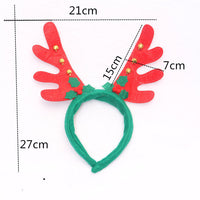 HKM-746323 Christmas Antler Headband for Kids and Adults, Cloth Material, Handmade Design, 25x25cm