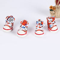 HKM-746387 Breathable Canvas Dog Sneakers with Soft Rubber Sole for Summer Protection