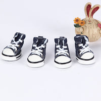 HKM-746387 Breathable Canvas Dog Sneakers with Soft Rubber Sole for Summer Protection