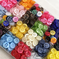 HKM-746387 Colorful Pearlescent Children's Shirt Buttons - 1.1cm Concave Design, 150 pcs