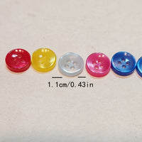 HKM-746387 Colorful Pearlescent Children's Shirt Buttons - 1.1cm Concave Design, 150 pcs