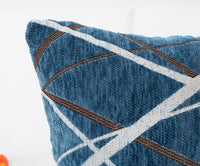 HKM-746387 Modern Striped Chenille Cushion Cover 45x45cm with Zipper Closure
