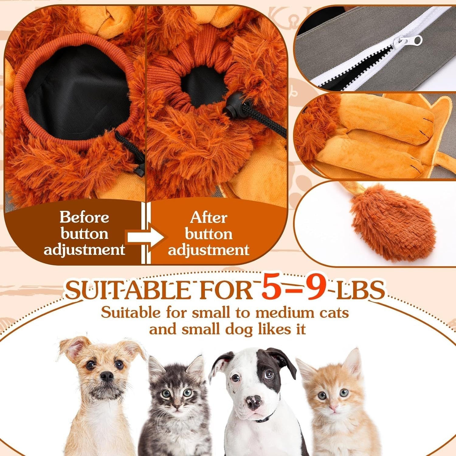 HKM-746387 Pet Travel Tote Bag for Small Cats and Dogs on the Go