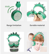 HKM-746451 Children's Wired Headset with Wheat Cartoon Design, 3.5mm Plug, Microphone, PVC Ear Muffs, Ideal for Kids