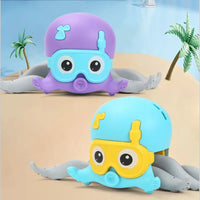 HKM-746515 Cute Octopus Pull and Go Baby Bath Toy for Kids Ages 2-4, Made of Plastic