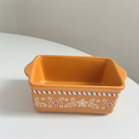 HKM-746515 Gingerbread Man Ceramic Baking Tray - Festive Tableware for Holiday Baking
