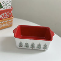 HKM-746515 Gingerbread Man Ceramic Baking Tray - Festive Tableware for Holiday Baking