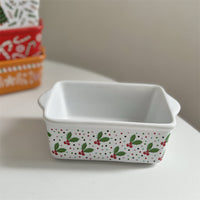 HKM-746515 Gingerbread Man Ceramic Baking Tray - Festive Tableware for Holiday Baking