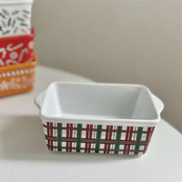 HKM-746515 Gingerbread Man Ceramic Baking Tray - Festive Tableware for Holiday Baking