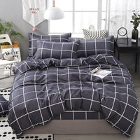 HKM-746707 Three-Piece Cotton Bedding Set for Students - Durable Quilt Cover and Sheet Set