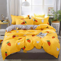 HKM-746707 Three-Piece Cotton Bedding Set for Students - Durable Quilt Cover and Sheet Set