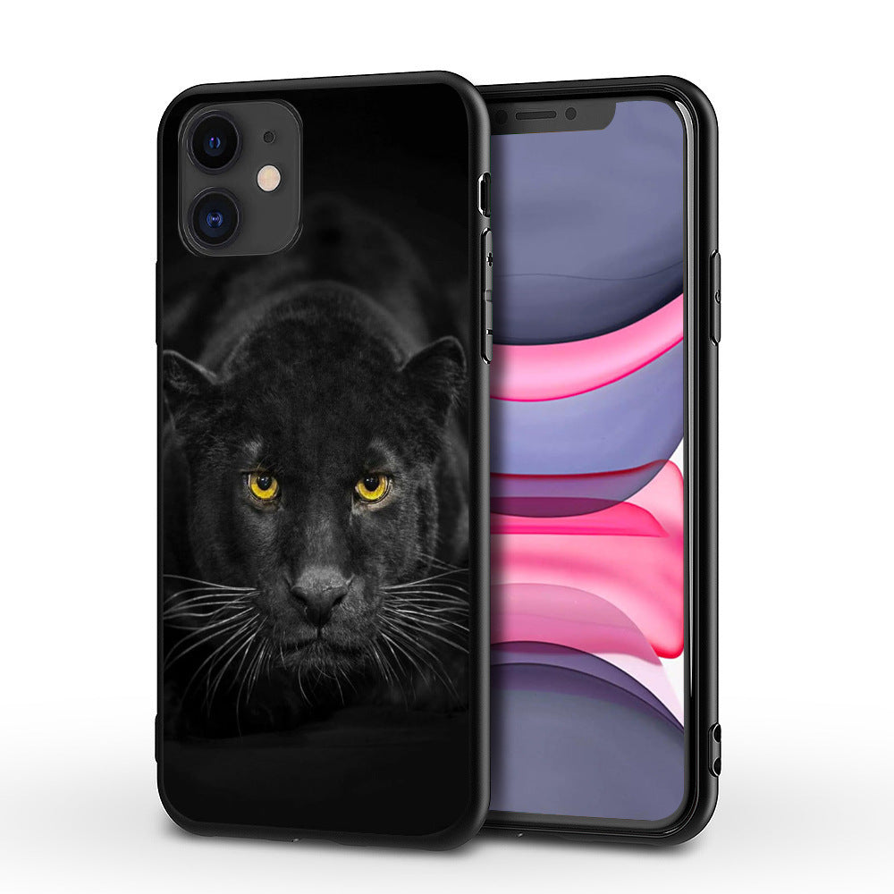 HKM-746963 Tiger Design Protective TPU Phone Case for iPhone Models 5.6 Animals
