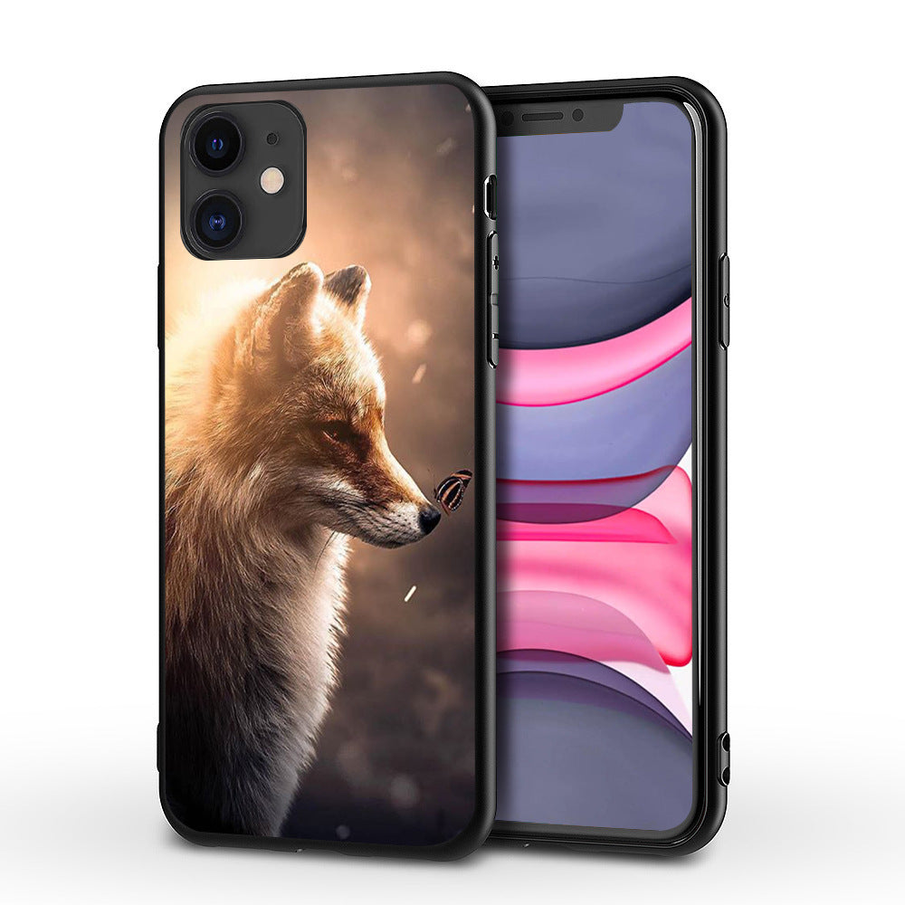 HKM-746963 Tiger Design Protective TPU Phone Case for iPhone Models 5.6 Animals