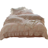 HKM-747027 Gentle Crinkled Cotton Four-Piece Duvet Set for 1.5m, 1.8m, and 2.0m Beds