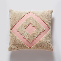 HKM-747091 Bohemian Handmade Tufted Cotton Pillowcase - 45x45 cm, Cushion Cover Only