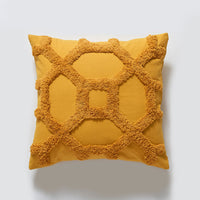 HKM-747091 Bohemian Handmade Tufted Cotton Pillowcase - 45x45 cm, Cushion Cover Only