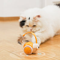 HKM-747155 Electric Cat Teaser Stick with Feathers for Intelligent Play and Exercise