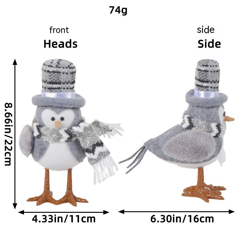 HKM-747475 Luminous Cartoon Bird Ornaments for Christmas Table Decoration - Multiple Styles Available