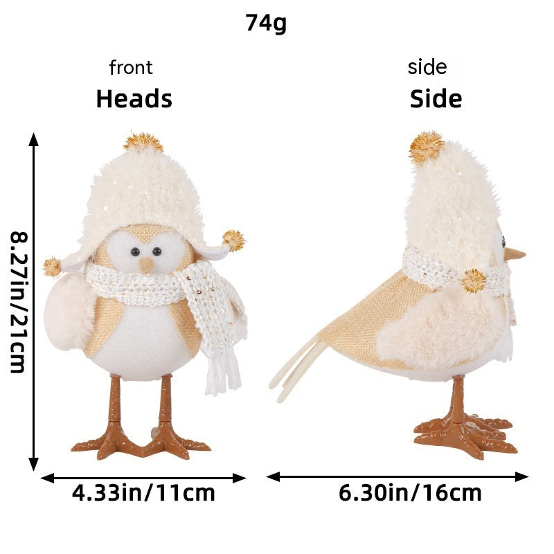 HKM-747475 Luminous Cartoon Bird Ornaments for Christmas Table Decoration - Multiple Styles Available