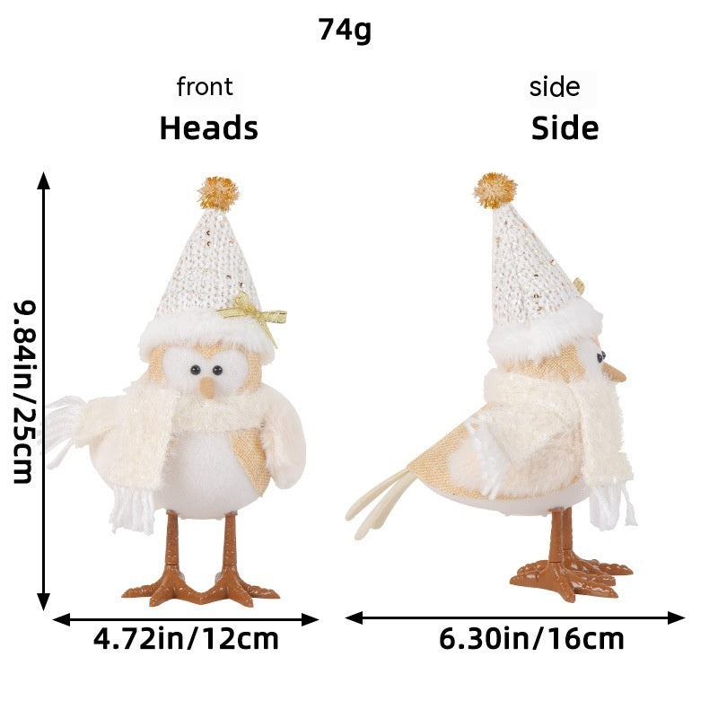 HKM-747475 Luminous Cartoon Bird Ornaments for Christmas Table Decoration - Multiple Styles Available