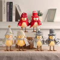 HKM-747475 Luminous Cartoon Bird Ornaments for Christmas Table Decoration - Multiple Styles Available