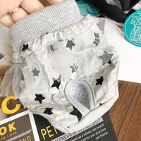HKM-747539 Cute Princess Design Physiological Pants for Dogs - Available in Yellow and Gray, Sizes XS-XL